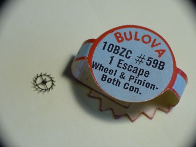 Stück Armbanduhr Uhrenhandel Bulova 10BZC Escape Wheel Pin. Both Con
