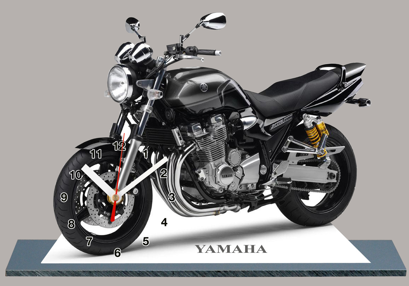 Idée Cadeau Motard Miniature YAMAHA 1300 XJR Horloge pour Homme Passionné