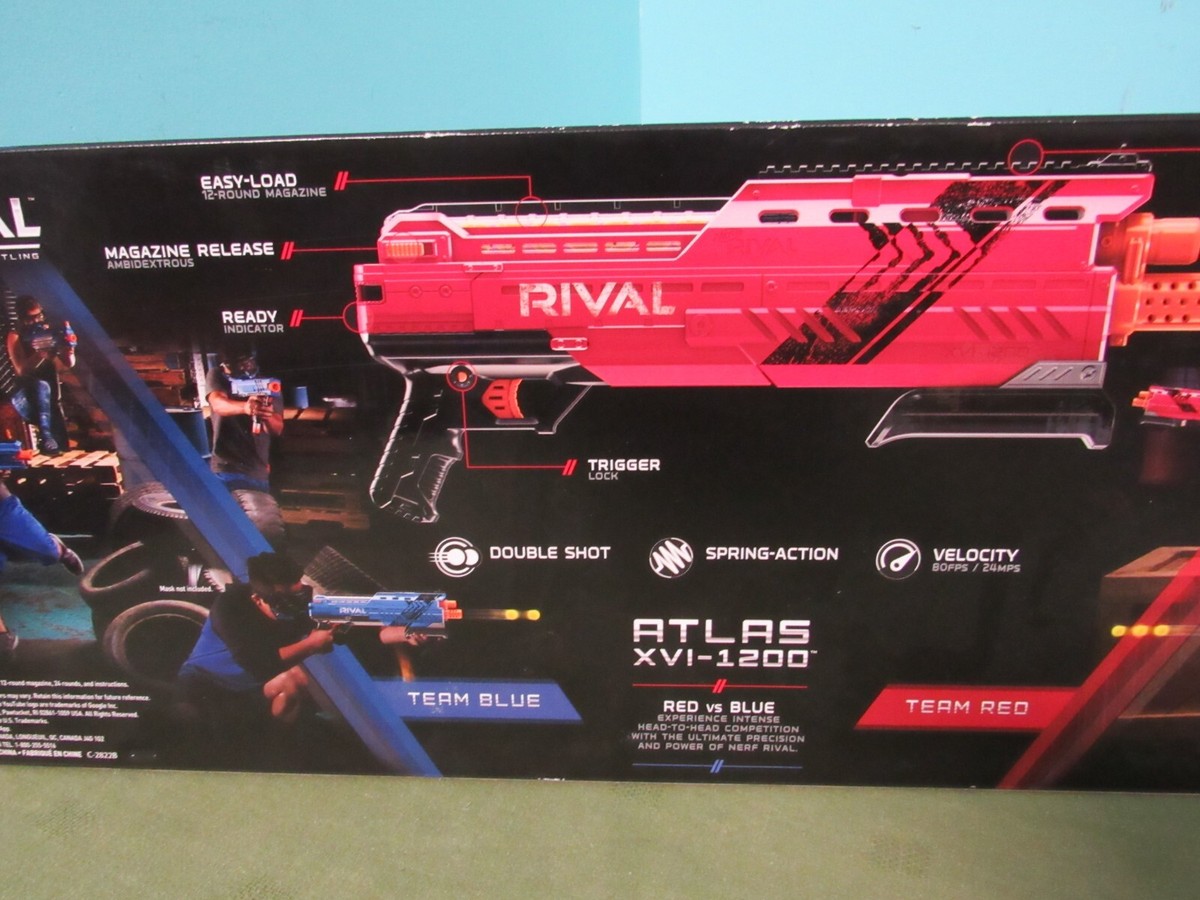 NERF B3856US2 Rival Atlas XVI-1200 Blaster - Red for sale online