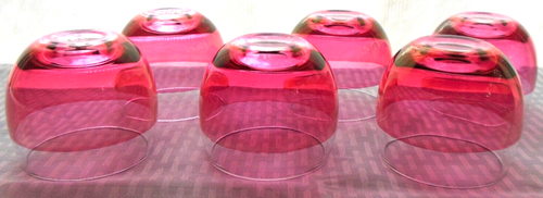 Vintage Glass Clear Cranberry Flash Snifter & Tumbers & Cordials 11 piece Set - Picture 10 of 12