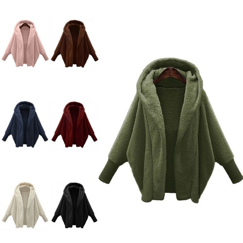 Women Fleece Coats Long Sleeve Outwear Ladies Cardigan Winter Warm