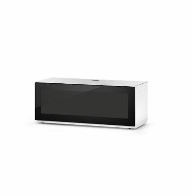 Sonorous Studio ST110 Modern TV Stand w/ Hidden Wheels for TVs up to 65'' - White