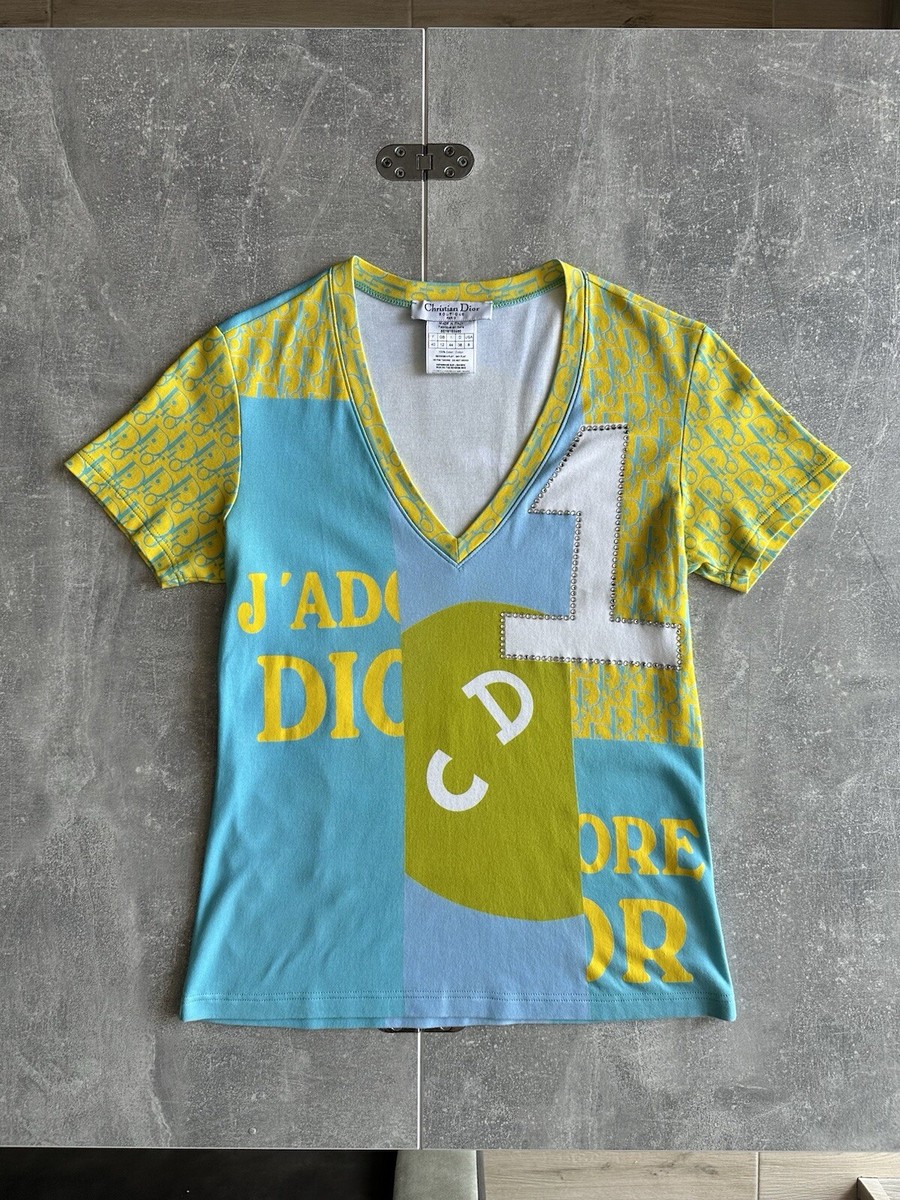 Dior by John Galliano S/S 2005 Multiple Logo Runway T-Shirt Dior by John Galliano S/S 2005 Multiple Logo Runway T-Shirt