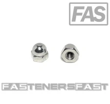 (25) 6-32 Stainless Steel Hex Acorn Cap Nuts (25 Pieces)