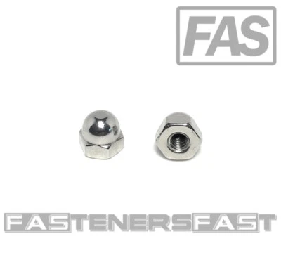 FASTENER CART (25) 6-32 Stainless Steel Hex Acorn Cap Nuts (25 Pieces)