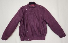 Ichi Yama Ito Womens Purple Cotton Denim Poly-fill Jean Jacket Size M (vgc)