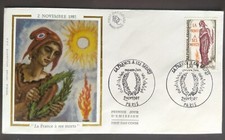 Enveloppe Premier 1er Jour Timbre La France A Ses Morts N° 2389 Obl Paris 1985