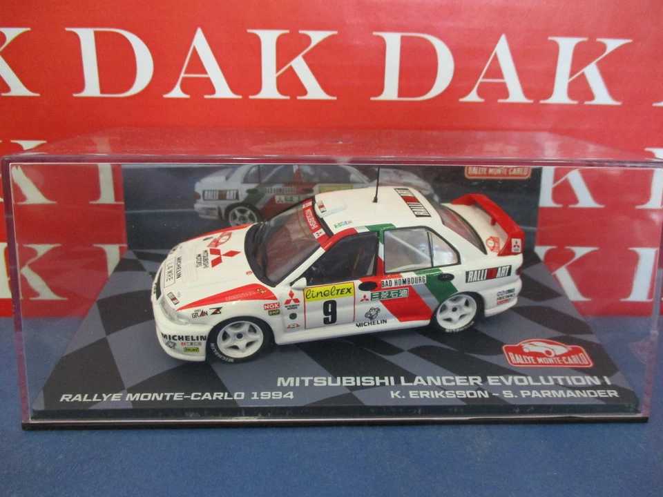 Die cast 1/43 Modellino Auto Mitsubishi Lancer Evo I Rally Monte Carlo 1994 - Immagine 4 di 4
