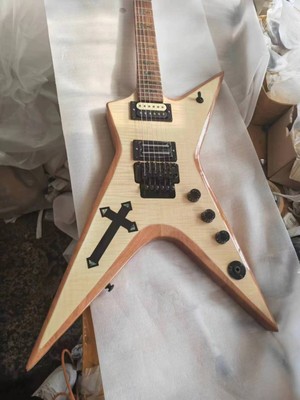 Dimebag Darrell Electric Guitar Flame Maple Veneer Spot  Southern Cross FR Bridg