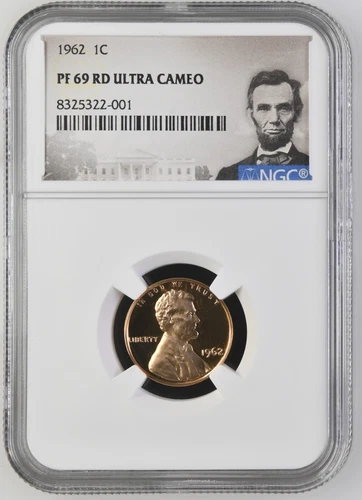 1962 Lincoln Cent 1C NGC PF69 RD Ultra Cameo