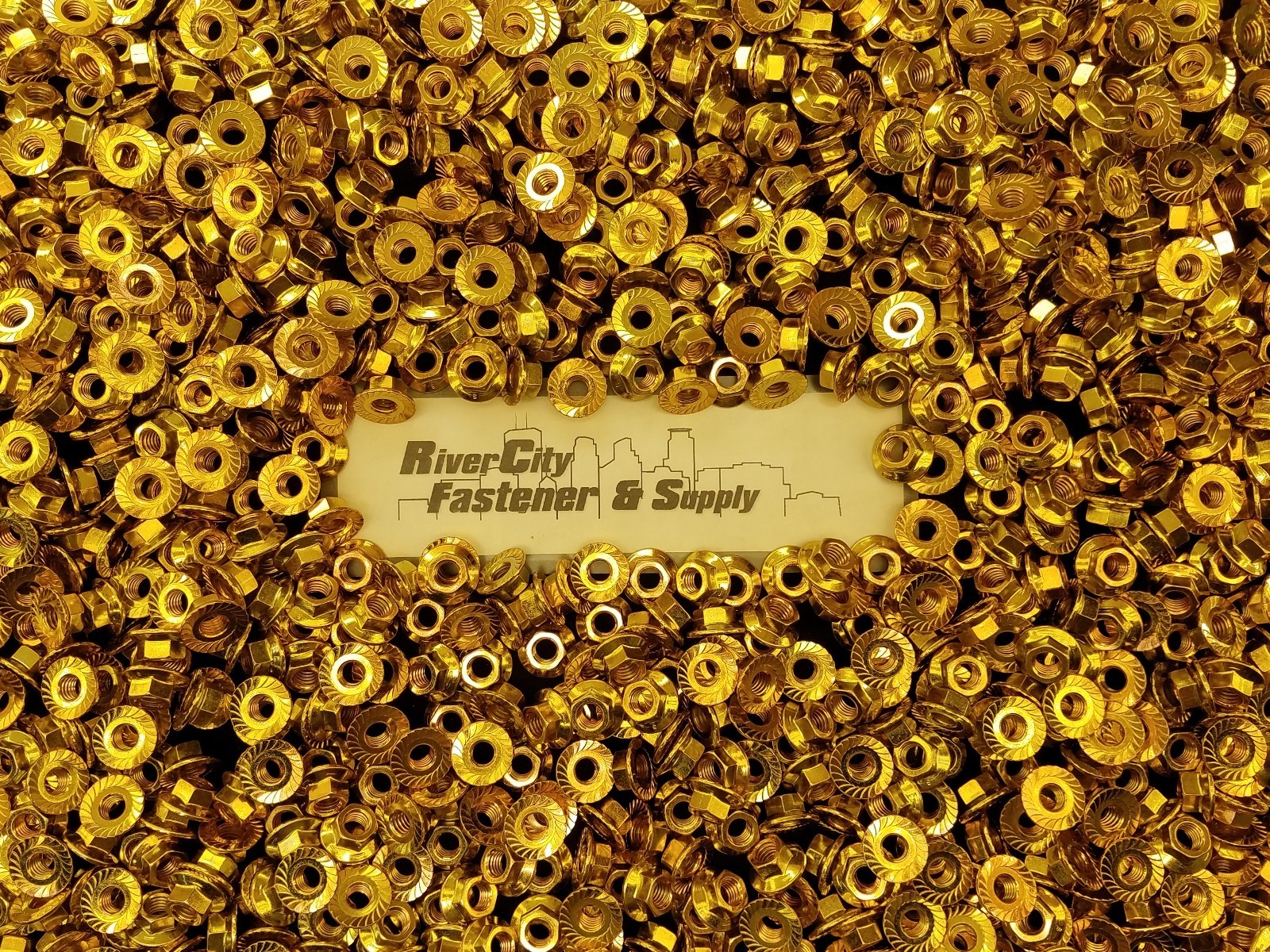 (25) 1/420 Grade 8 Serrated LARGE Flange Hex Lock Nut Spin / Wiz Nuts