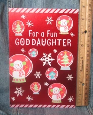 SNOWMAN GODDAUGHTER Hallmark Christmas Greeting Card New w/ Envelope MG43