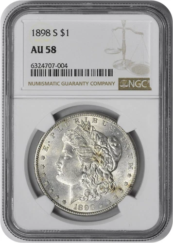 1898-S Morgan Silver Dollar AU58 NGC