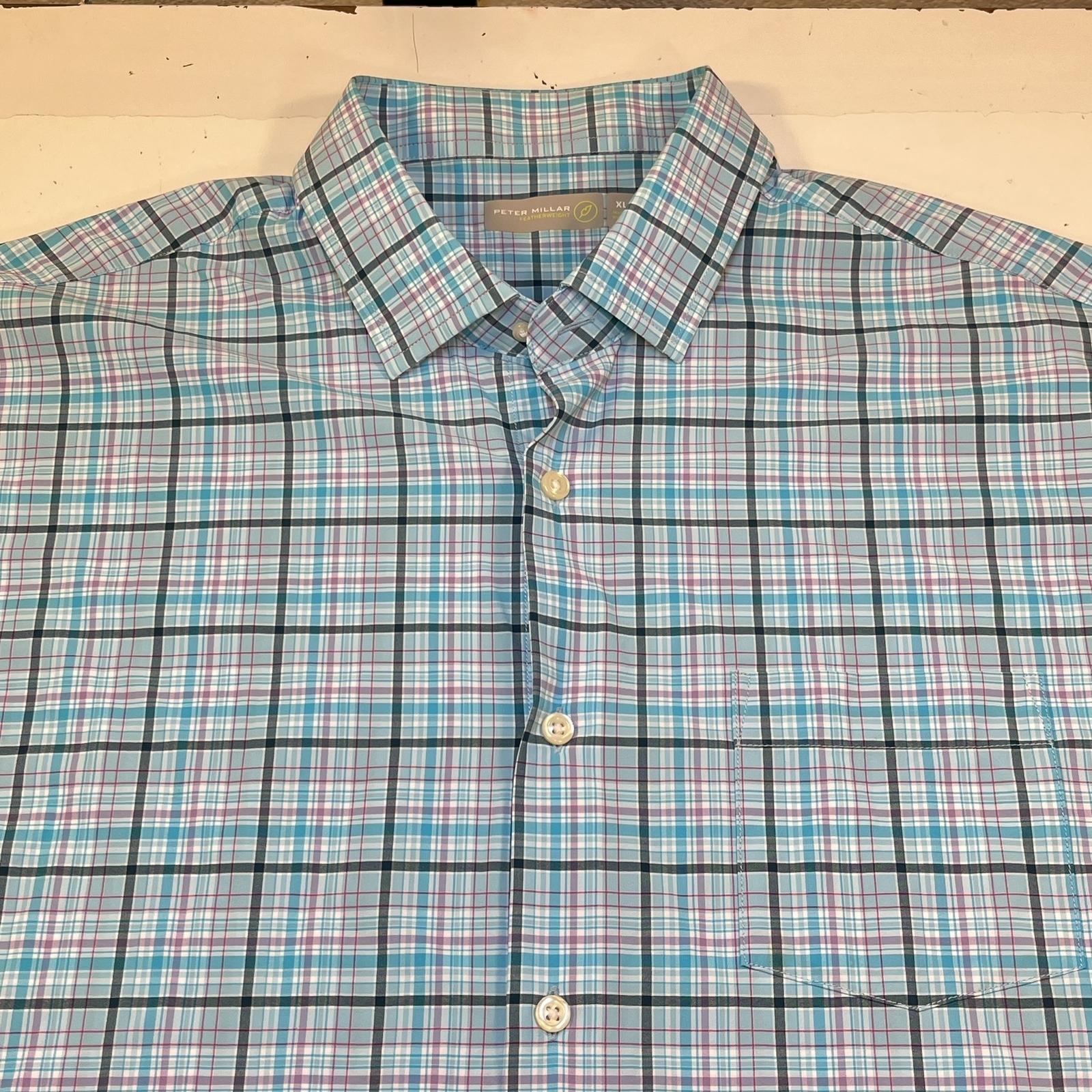 PETER MILLAR FEATHERWEIGHT BUTTON FRONT GOLF SHIR… - image 2