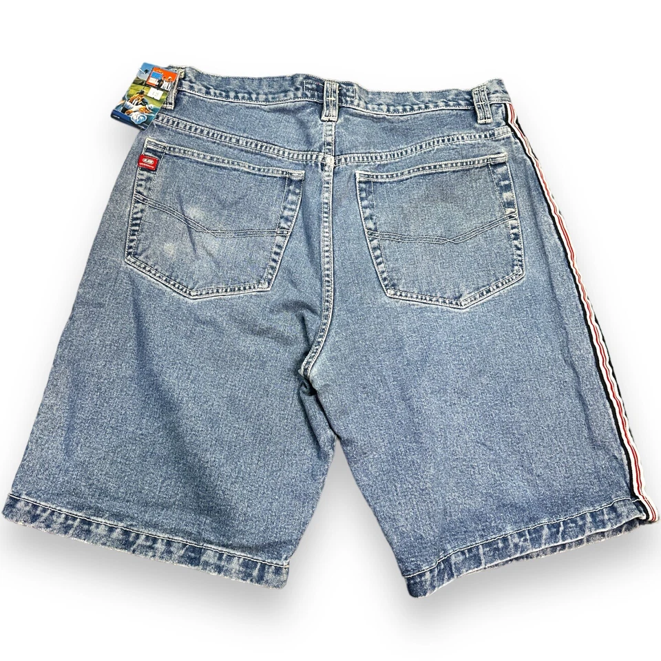 DE COLECCIÓN UNION BAY PANTALONES CORTOS VAQUEROS A RAYAS CLÁSICOS LAVADO TALLA 38 AÑOS 90 Foto 2 de 4