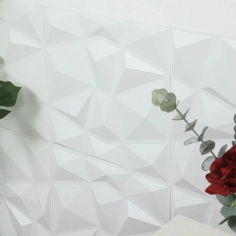 25Pack 3D Wall Panels Wall Decor Tiles Textured Design PVC Waterproof 11.8 11.8I - Image 3 of 4