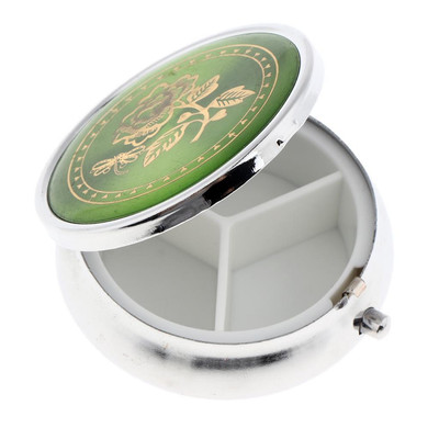 1 Tag Mini Metall Pillendose Medizin Organizer Container Case