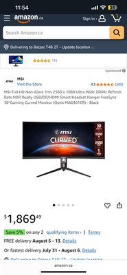 Moniteur de jeux 30  MIS optix MAG301CR
