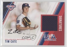 2018 USA Baseball Stars & Stripes and Material Signatures /299 Tim Cate Auto 0f8