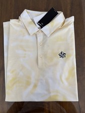 NWT MEN'S ADIDAS ULTIMATE 365 MESH POLO, SIZE: L, COLOR: YELLOW/WHITE M4.3