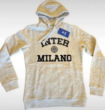 Inter Milan Hoodie Grey Size S Unisex Fleece-Lined Cosy Streetwear RRP  57.99