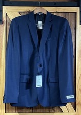 Men's Express Blue Suit Jacket Slim Fit Photographer 44L NWT Fast Ship