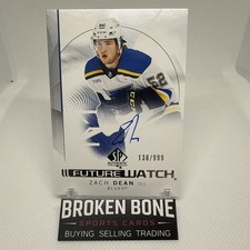 Zach Dean 2024-25 SP Authentic Future Watch Auto St. Louis Blues