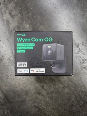 Wyze Cam OG 1080p Color Night Vision Spotlight Motion Black Wi-Fi Smart  Sealed