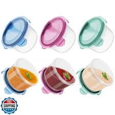 Freshmage Salad Dressing Container to Go, [6 Pack] 2.7 oz Small Condiment Con