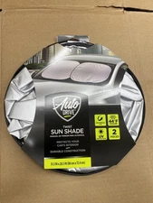 Two Piece Auto Drive UV Twist Sun Shade  31.5" x 28.5" Black/Grey