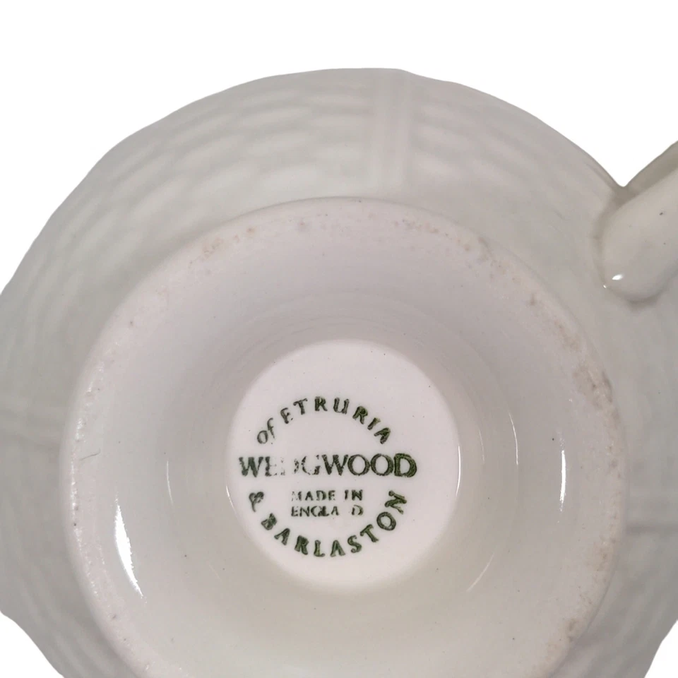 wedgewood of etruria barlaston footed willow weave tea cup set of 7 - Image 4 of 4