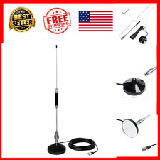 CB Radio Antenna Magnetic Mount 28 Inch Center Coil Stainless Whip 10ft 27MHz