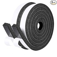 Open Cell Adhesive Foam Tape 2 Rolls 1" W X 1/2" T Total 13 FT Length