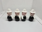 Vintage Fisher Price little people lot/4 plastic fireman white hat/arms