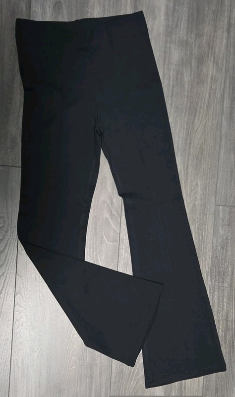NWT-H & M Girl's FLARED PONTE LEGGINGS -Black Size 10(9-10) Art. No.: 1245253001