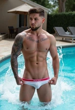 Man Photo Men Interest Beefcake Male Photo Muscle Man Photo 5"x7" Cris 50 -  50