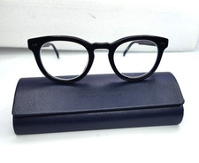 Warby Parker Ainsley W 100 Round Gloss Black Eyeglasses Frames 48-23-145 w Case