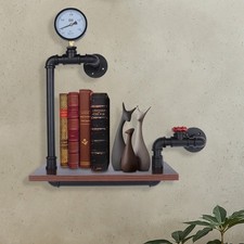 Scaffale portaoggetti retrò livelli industriali mensola da parete legno libreria rettangolare