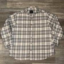 Carhartt Rugged Flex Flannel Shirt Men  s 2XL Relaxed Fit Blue Brown Plaid