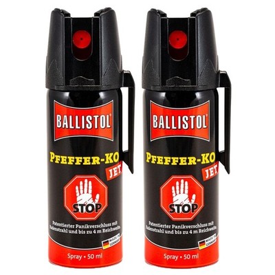 2x Ballistol Pfeffer-KO JET 50 ml Verteidigungsspray Tierabwehr Pfefferspray