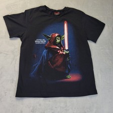 Vintage Star Wars Yoda With Light Saber Graphic Shirt Legend Size Large