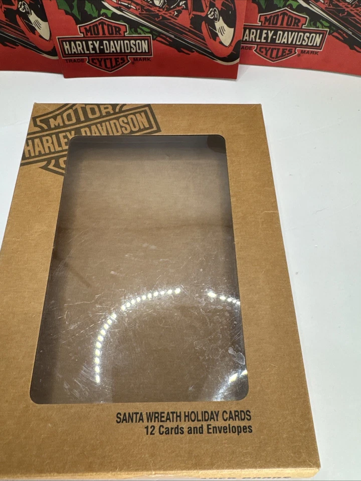 TARJETAS DE NAVIDAD HARLEY DAVIDSON (3) 2014 Santa Wreath Holiday Foto 2 de 4