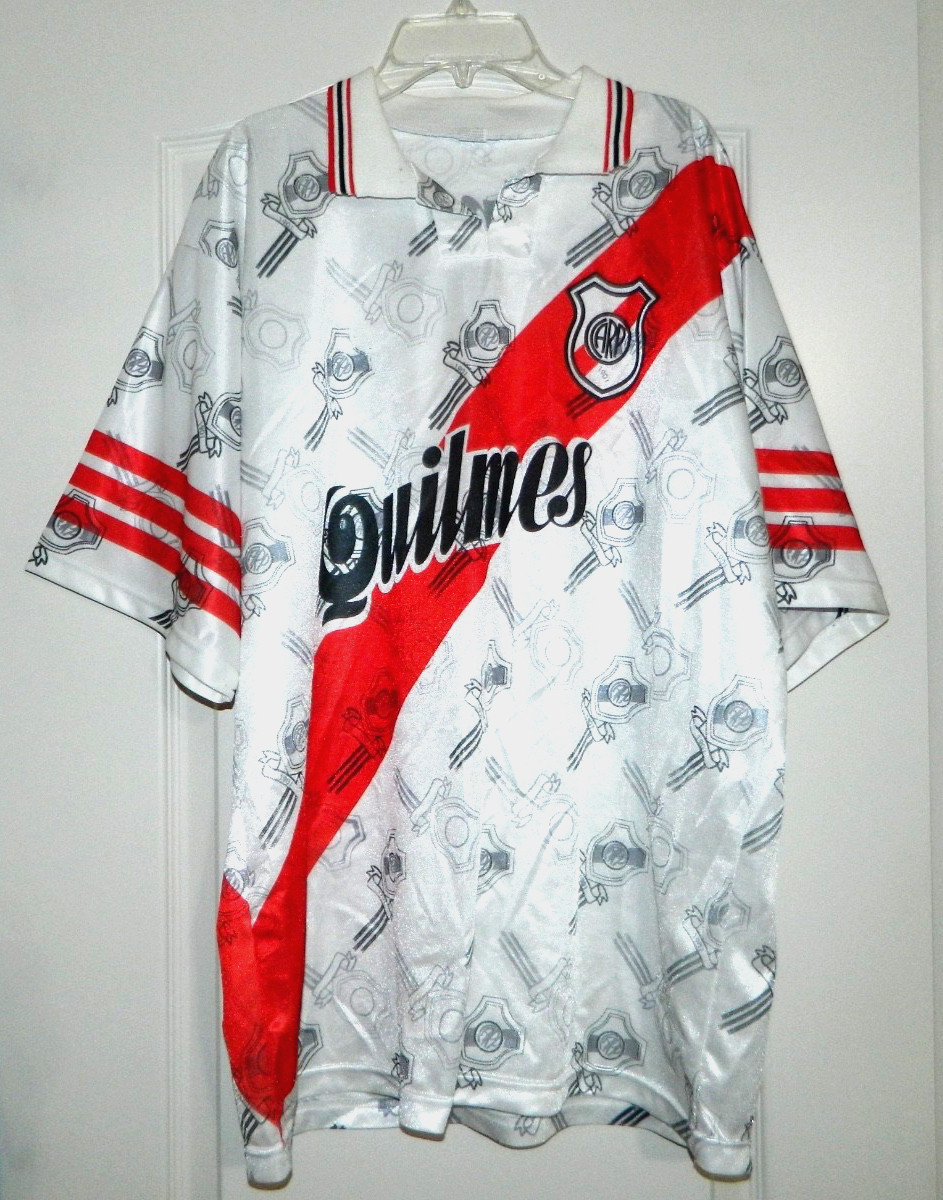 Men's Vintage Mid 90's Club Atletico River Plate Soccer Jersey Size XL
