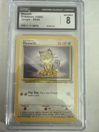 Meowth (1st Edition) graded CGC 8 for sale on eBay