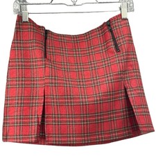 Wild Fable Skirt Plaid Mini Size S Red New Without Tags