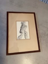 Oskar Schlemmer Lithographie, „Zwei Köpfe“