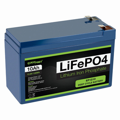 Expert Power 12V 10Ah LiFePO4 Battery EP1210   Deep Cycle, BMS, Solar, RV, Fish