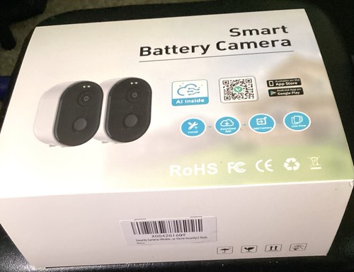 Smart Battery Camera, Wireless Security Camera, 2 Pack, By RoH’s - Picture 2 of 3