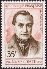 France num Yvert 1121 ** MNH Auguste Comte Année 1957