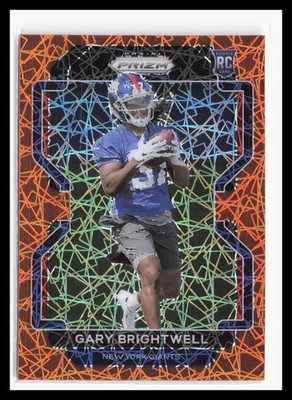 2021 Panini Prizm Lazer #400 Gary Brightwell New York Giants Rookie